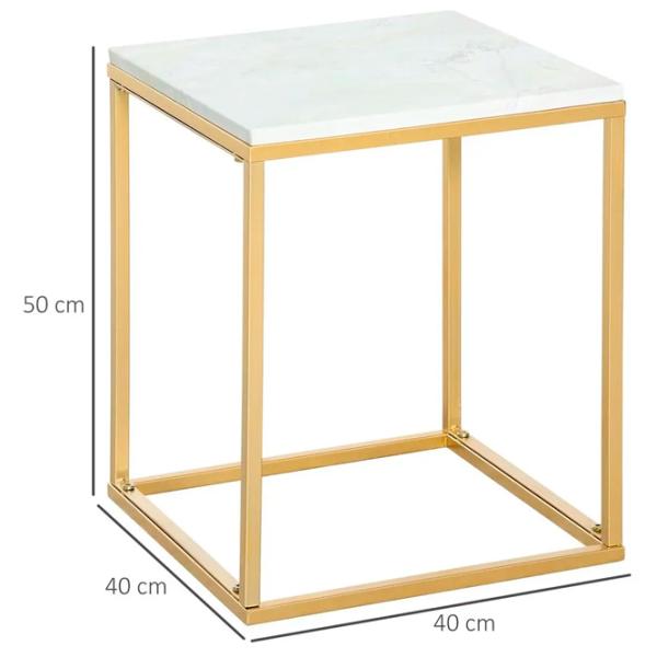 Măsuță de cafea Outsunny 84B-834GD 5763957 White photo 7