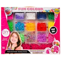 Креативный набор New World Loom Bands Fun Colour 400051 6+ / Разноцветный Розовый