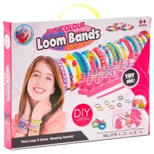 Set de creație New World Loom Bands Fun Colour 400051 6+ / Multicolor Pink photo 2
