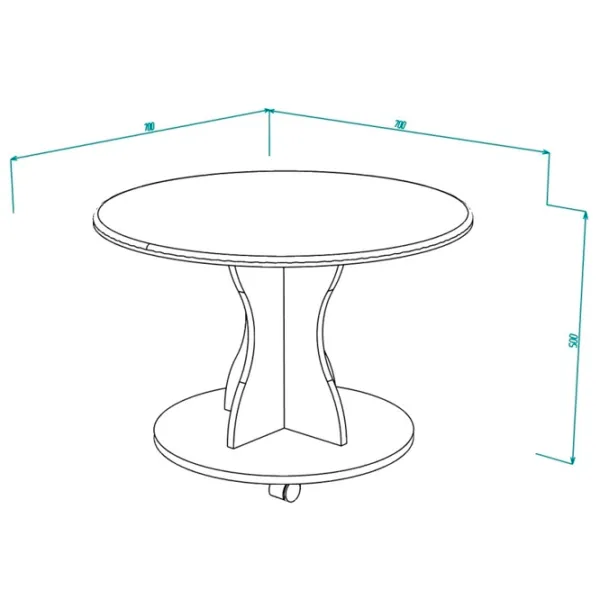 Măsuță de cafea ML-Mobila МЛ-11  Gray photo 2