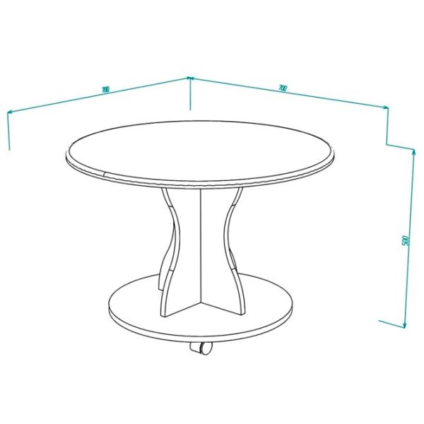 Măsuță de cafea ML-Mobila МЛ-11  Gray photo 2