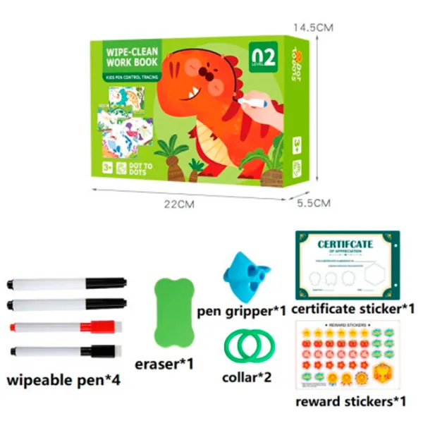 Креативный набор Optmarket Wipe-Clean Work Book 201746976 3+ / Разноцветный Зеленый photo 2