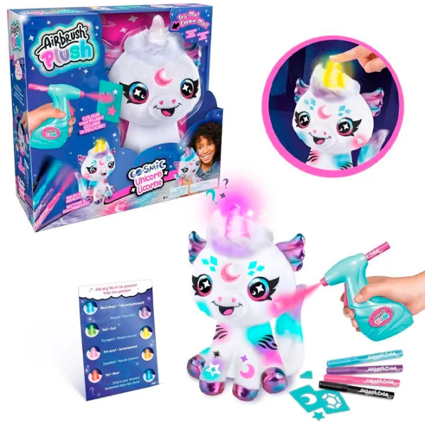 Интерактивная игрушка Canal Toys Airbrush Plush Cosmic Unicorn AIR028 6+ / Разноцветный Белый photo 6