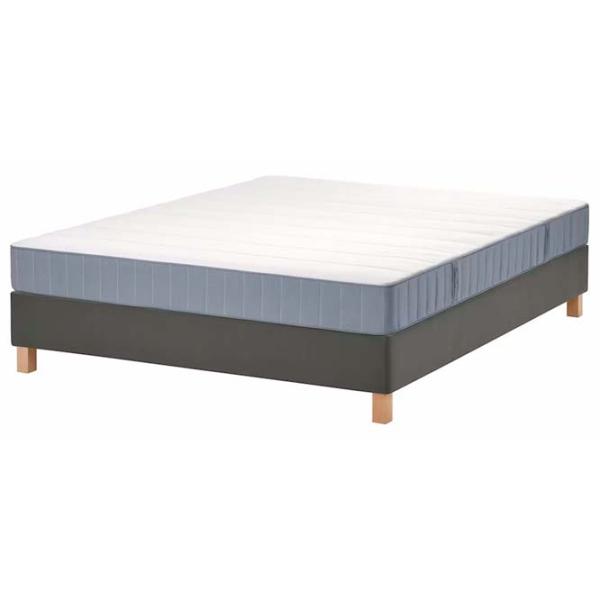 Кровать Ikea Lyngor/Vesteroy/Bjorli 160 x 200 см / Массив / Тёмно-серый photo 1