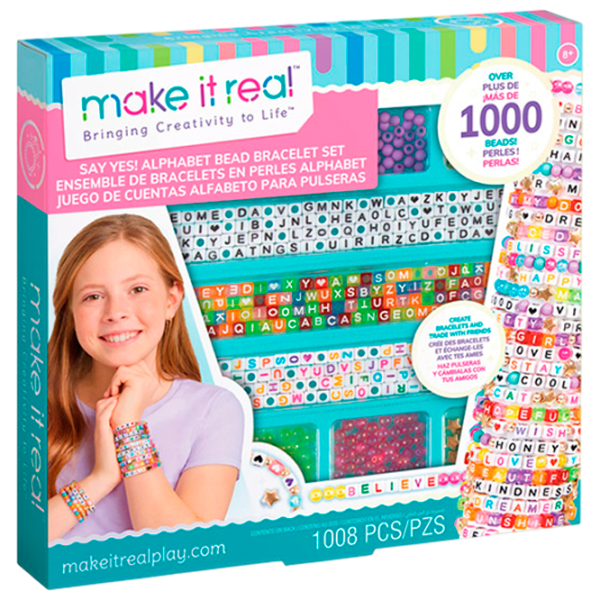 Креативный набор Make It Real Alphabet Bead Bracelet Set 1742 8+ / Разноцветный Розовый photo 1