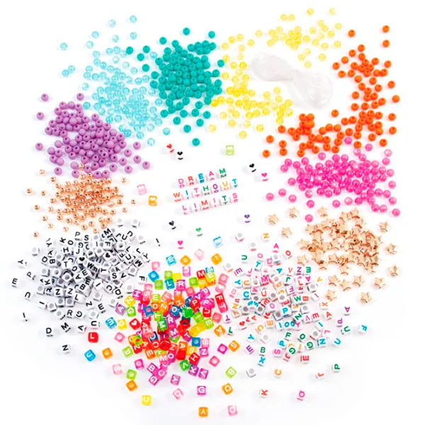 Креативный набор Make It Real Alphabet Bead Bracelet Set 1742 8+ / Разноцветный Розовый photo 3