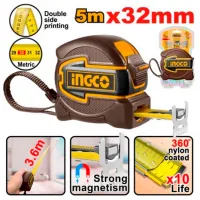 Рулетка INGCO HSMT80532M 5 м / Черный