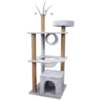 Когтеточка для кошек Cat Tree 017   / Напольная / Серый