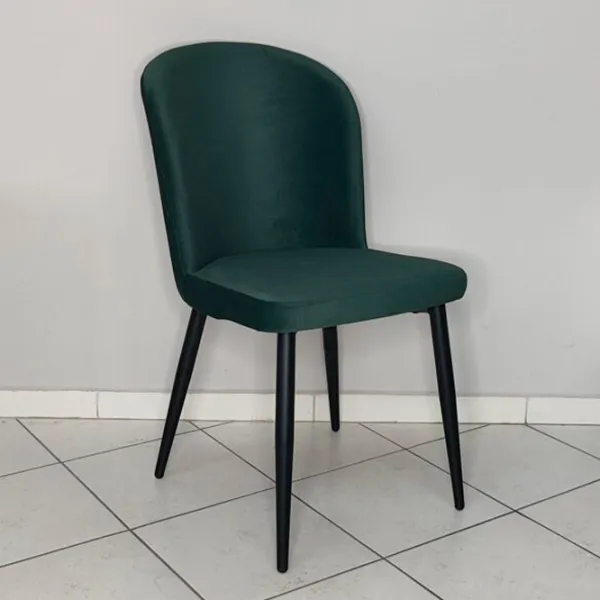 Scaun de bucătărie Mobiland BARKA Anka08 Stofă/ Dark Green Black photo 5