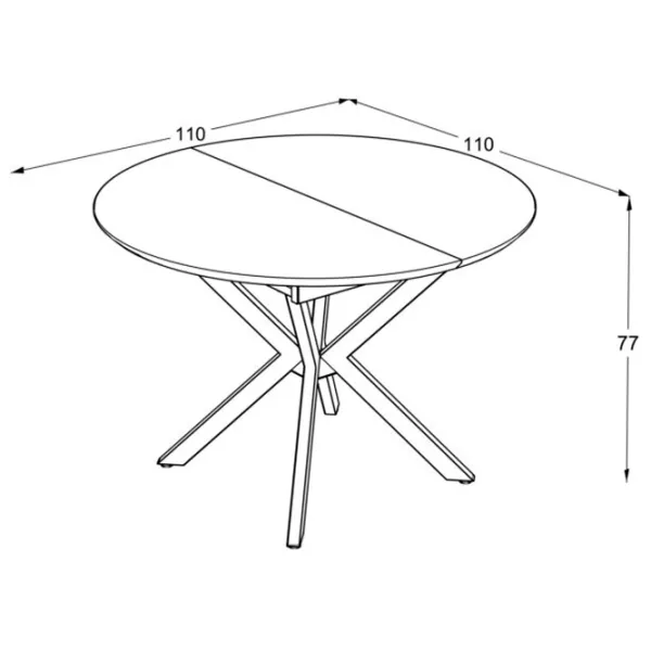 Masă de bucătărie extensibilă Mobiland Dobok PAL/ Gray photo 5