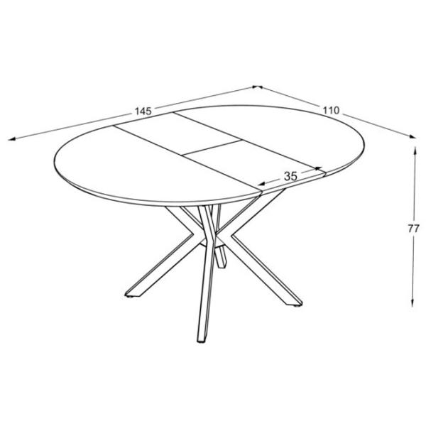 Masă de bucătărie extensibilă Mobiland Dobok PAL/ Retro Stone photo 6