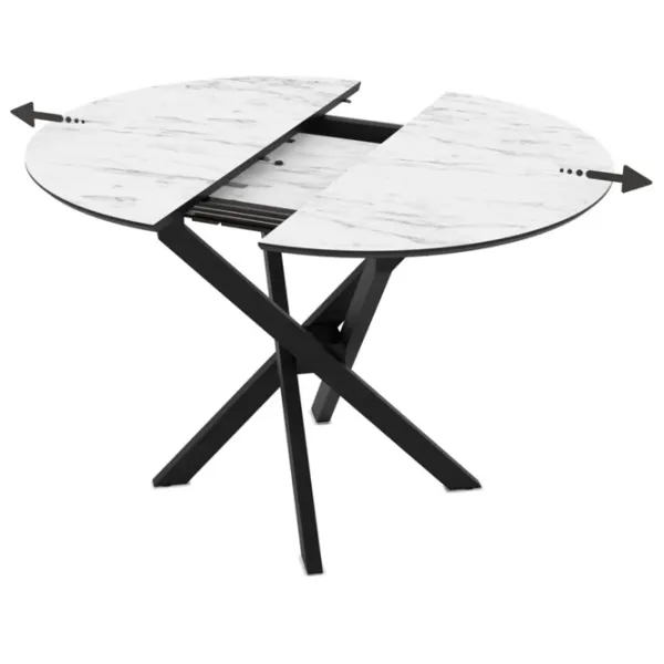 Masă de bucătărie extensibilă Mobiland RUTA 96 PAL/ White photo 2