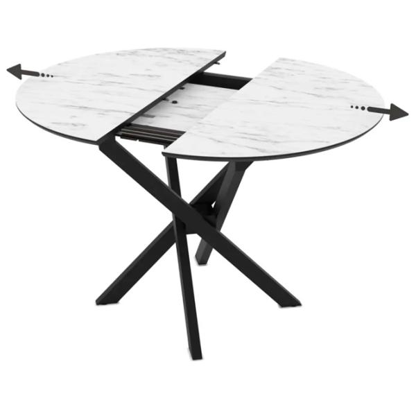 Masă de bucătărie extensibilă Mobiland RUTA 96 PAL/ White photo 2