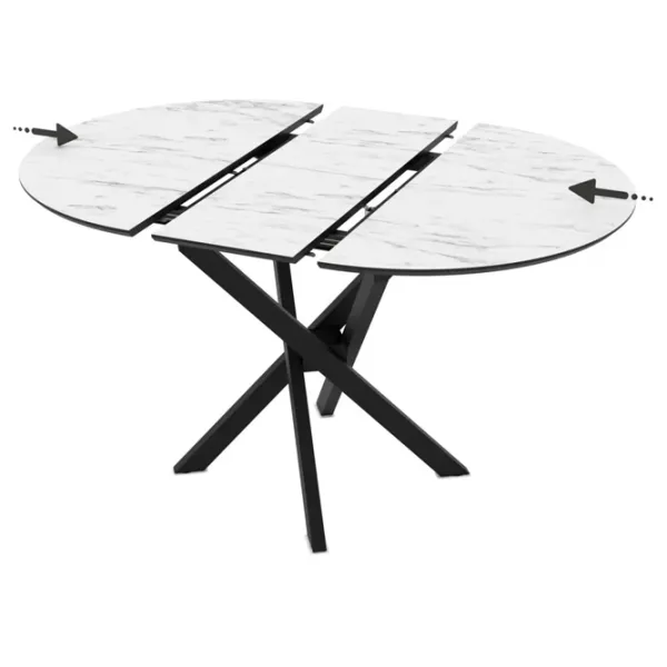 Masă de bucătărie extensibilă Mobiland RUTA 96 PAL/ White photo 4