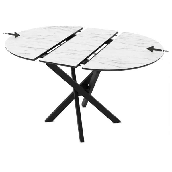 Masă de bucătărie extensibilă Mobiland RUTA 96 PAL/ White photo 4