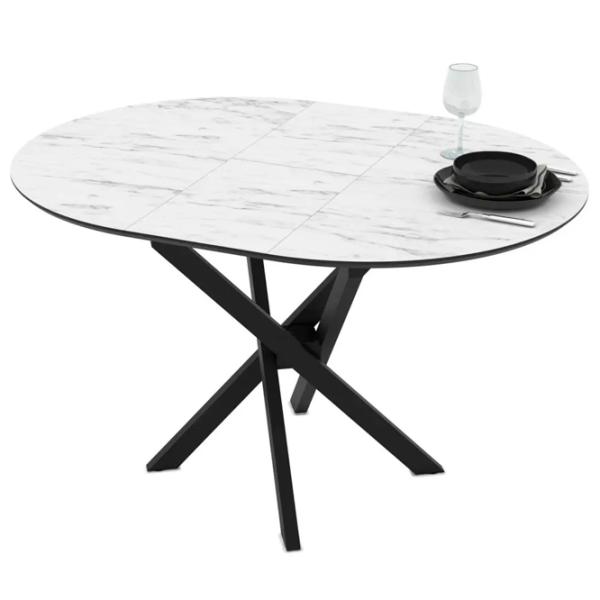 Masă de bucătărie extensibilă Mobiland RUTA 96 PAL/ White photo 5