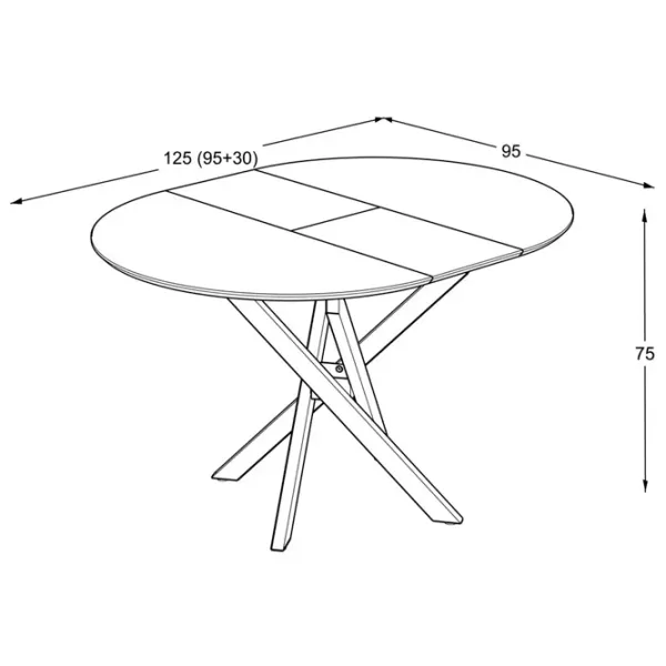 Masă de bucătărie extensibilă Mobiland RUTA 96 PAL/ Gray photo 6