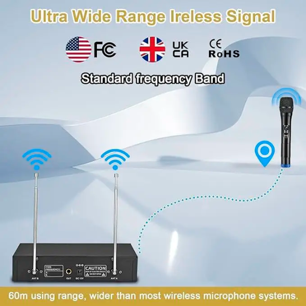 Микрофон KTV V5 - 2mic VHF Черный photo 4