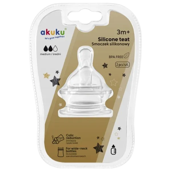 Tetină pentru biberon Akuku A0120 Unisex / / Transparent photo 3