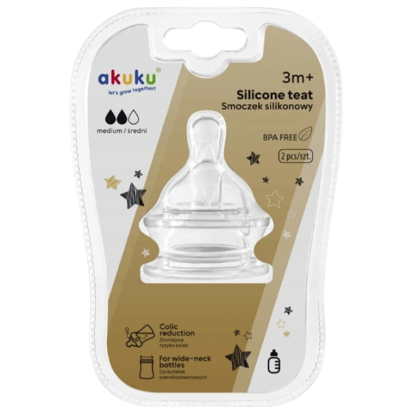 Tetină pentru biberon Akuku A0120 Unisex / / Transparent photo 3