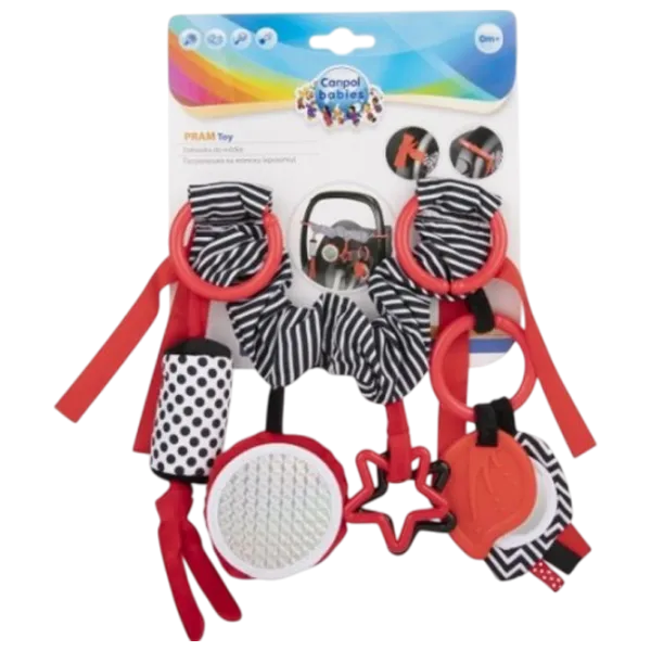 Jucărie pentru cărucior Canpol Sensory Toys Poliester / Red photo 3