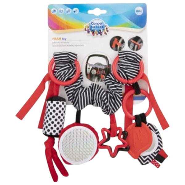 Jucărie pentru cărucior Canpol Sensory Toys Poliester / Red photo 3