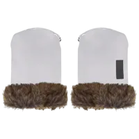 Рукавицы для коляски MoMi Sildi Искусственный мех / Серый