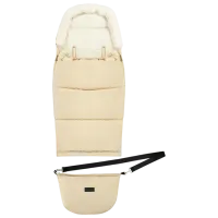 Sac de iarna MoMi Sardi Blană artificială / Beige photo 3