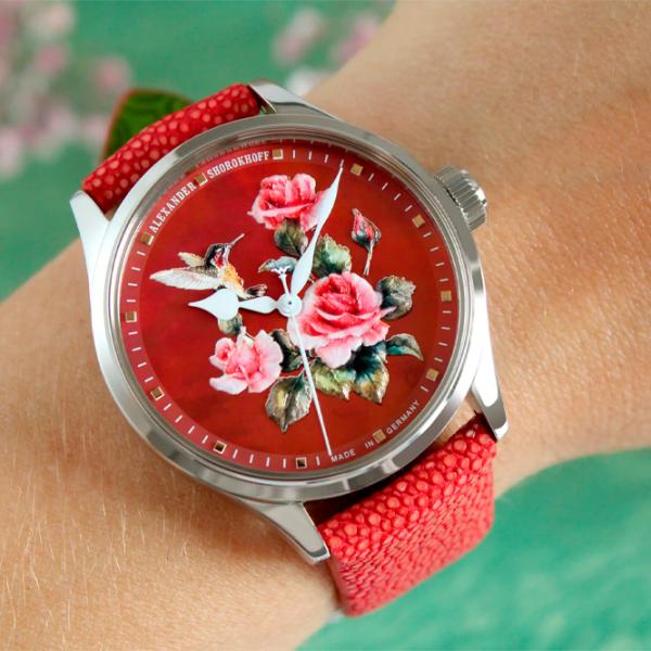 Ceas de mână pentru femei Alexander Shorokhoff AS.LA01-CBR2 Mecanic / 39 mm photo 5