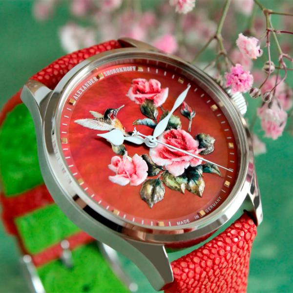 Ceas de mână pentru femei Alexander Shorokhoff AS.LA01-CBR2 Mecanic / 39 mm photo 6