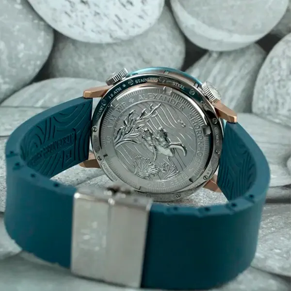 Ceas de mână pentru bărbați Alexander Shorokhoff AS.DD06-TB Mecanic / 45 mm photo 5