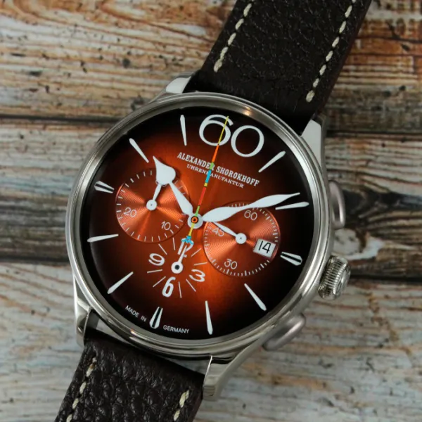 Ceas de mână pentru bărbați Alexander Shorokhoff AS.EMO1-1 Mecanic / 42 mm photo 3