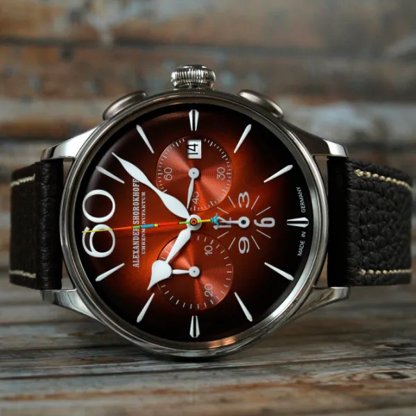 Ceas de mână pentru bărbați Alexander Shorokhoff AS.EMO1-1 Mecanic / 42 mm photo 4
