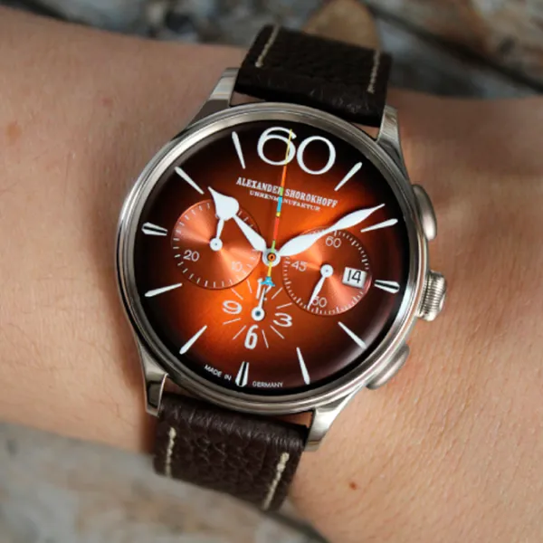 Ceas de mână pentru bărbați Alexander Shorokhoff AS.EMO1-1 Mecanic / 42 mm photo 5