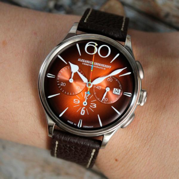 Ceas de mână pentru bărbați Alexander Shorokhoff AS.EMO1-1 Mecanic / 42 mm photo 5