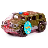Mașină POLESIE Defender military patrol jeep 63663 / / Gray Green photo 4