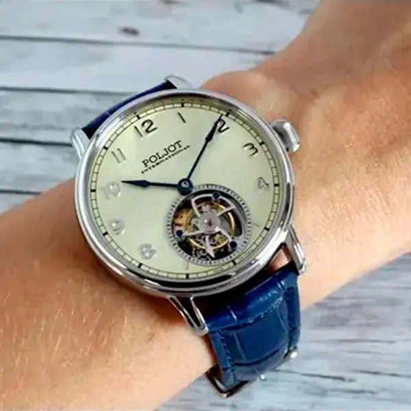 Ceas de mână pentru bărbați Poljot International 3400.T-XVIII-CS Mecanic / 42 mm photo 3