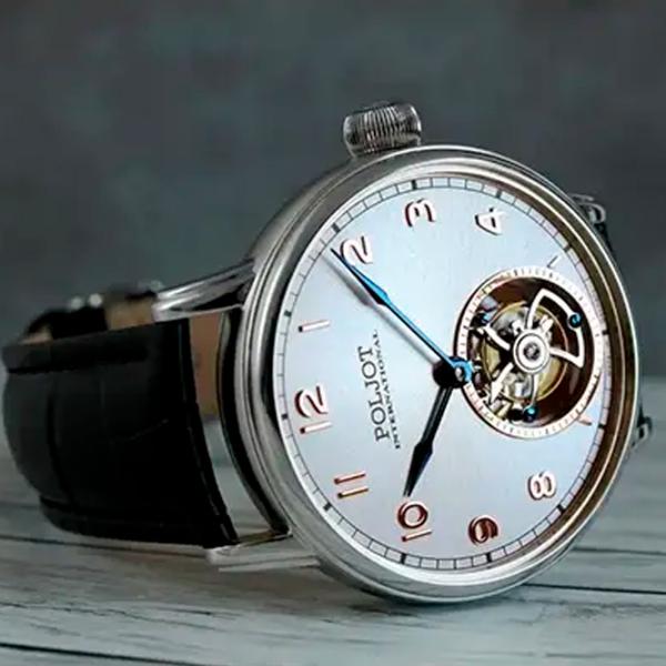 Ceas de mână pentru bărbați Poljot International 3400.T-XVIII-SS Mecanic / 42 mm photo 2