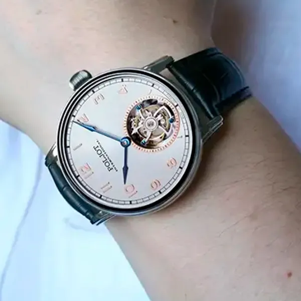 Ceas de mână pentru bărbați Poljot International 3400.T-XVIII-SS Mecanic / 42 mm photo 3