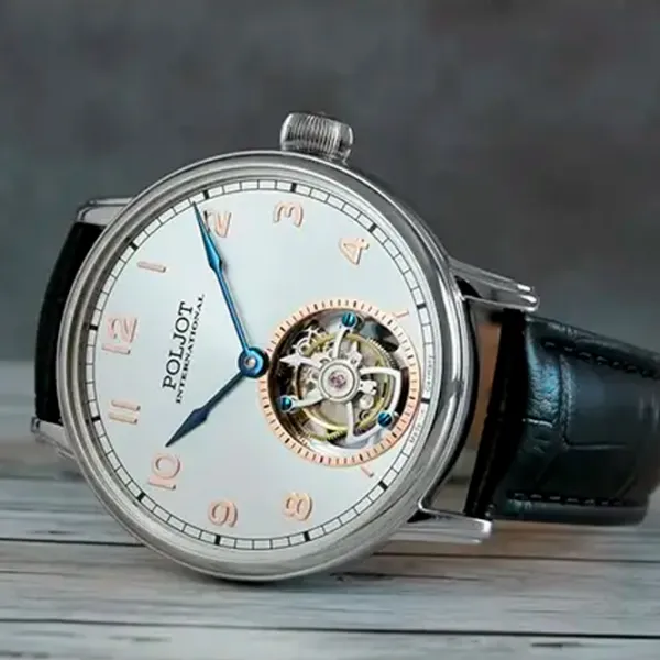 Ceas de mână pentru bărbați Poljot International 3400.T-XVIII-SS Mecanic / 42 mm photo 4