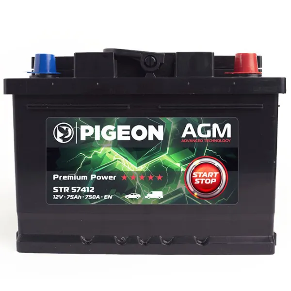 Acumulator auto Pigeon EFB START STOP 750A / 75 Ah  photo 1