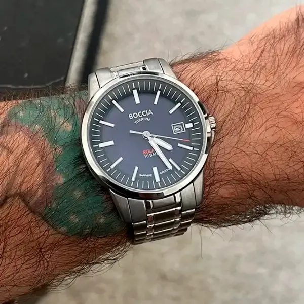 Ceas de mână pentru bărbați Boccia 3643-05 Cuarț / 40 mm photo 3