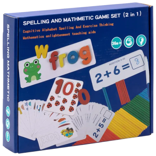 Joc educativ Insportline Spelling and Mathematical Game Set 3+/ Dezvoltare photo 1