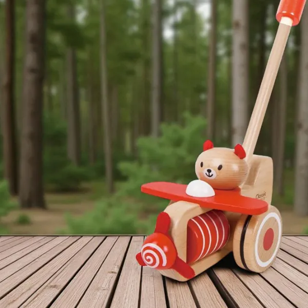 Игрушка каталка Classic World Airplane 10506 12+ / Коричневый photo 4