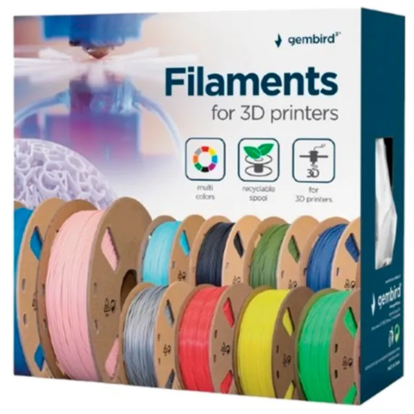 Филамент Gembird 3DP-PLA+1.75-02-GL Золото photo 3