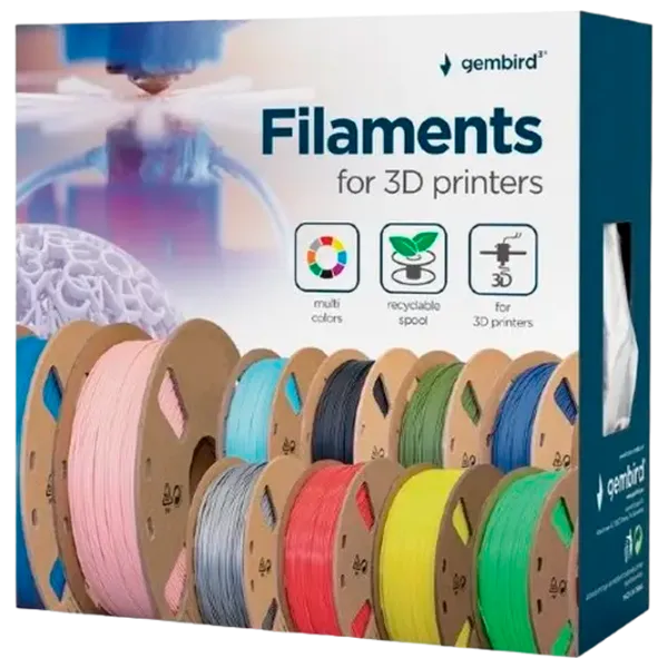 Филамент Gembird 3DP-PETG1.75-01-G Зеленый photo 3