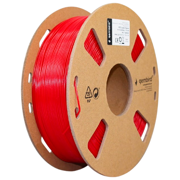 Filament Gembird 3DP-PETG1.75-01-R Red photo 1