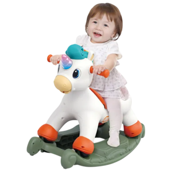 Jucărie balansoar Hola Toys Unicorn 1.5 ani - / White photo 2