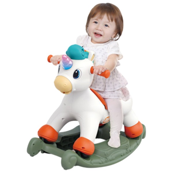 Jucărie balansoar Hola Toys Unicorn 1.5 ani - / White photo 2