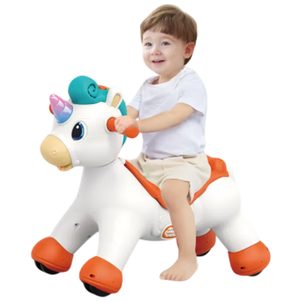 Jucărie balansoar Hola Toys Unicorn 1.5 ani - / White photo 3